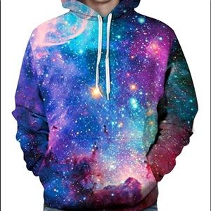 Hoodie Hooded Sweatshirt 3D Print 3 Lion Galaxy